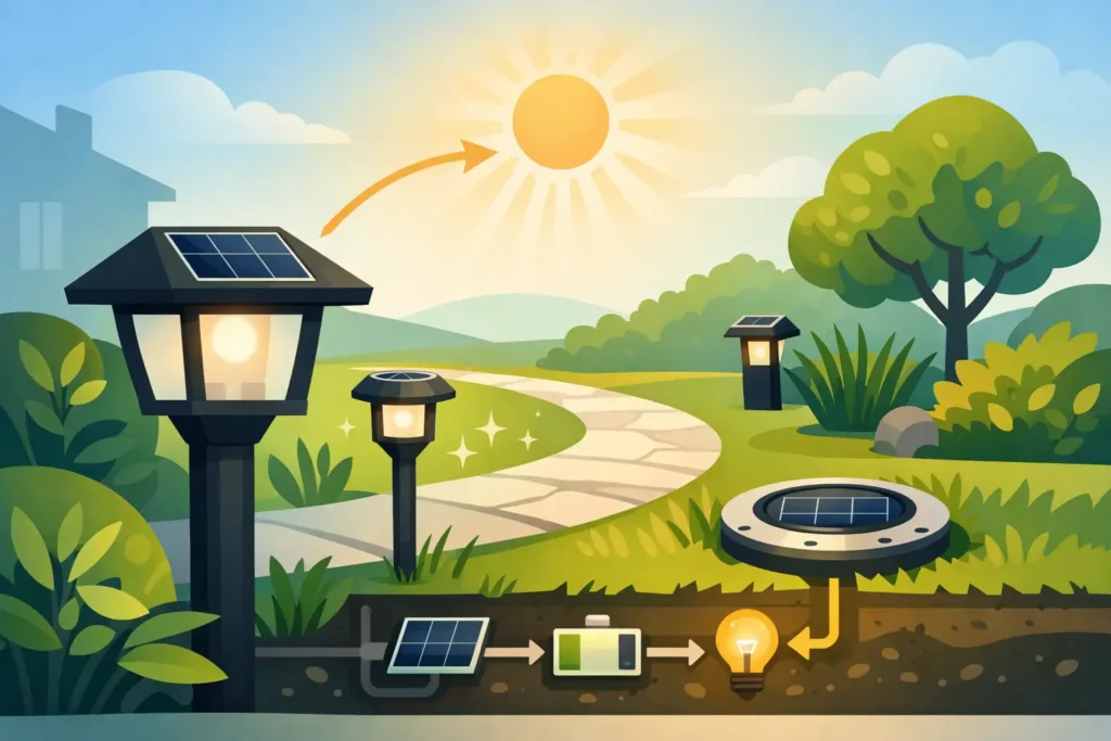 Hoe werkt solar tuinverlichting precies?