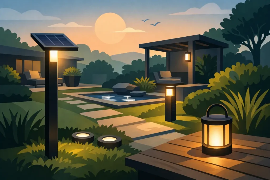 Solar buitenverlichting modern voor elke tuin