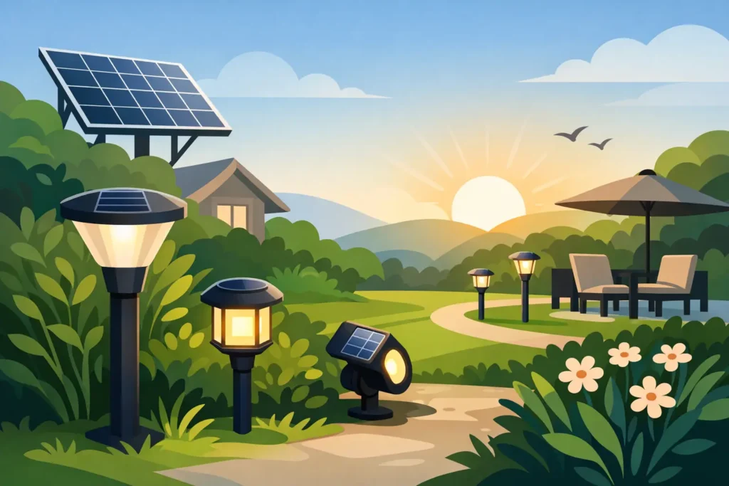 Tuinverlichting op zonne energie kopen
