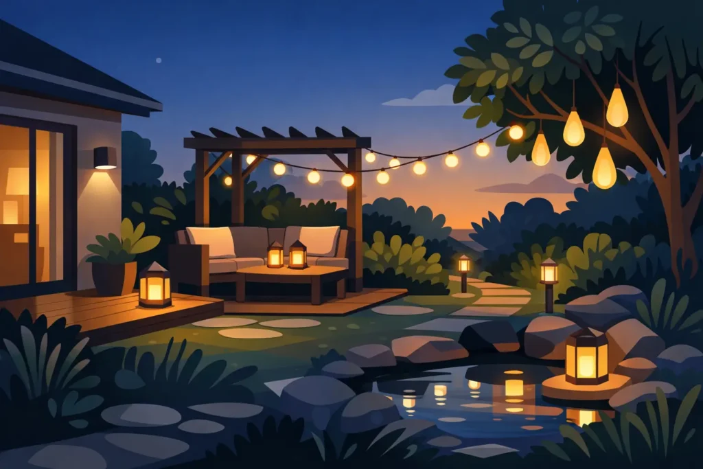 Buitenverlichting voor gezellige tuin kiezen