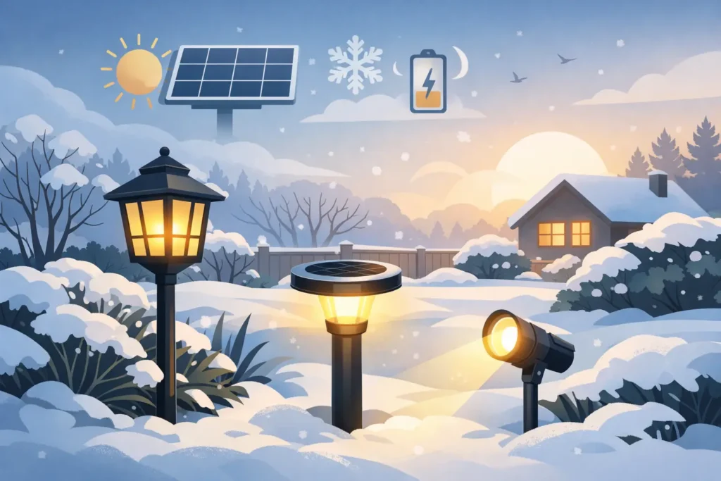 Solar tuinlampen voor winter goed kiezen