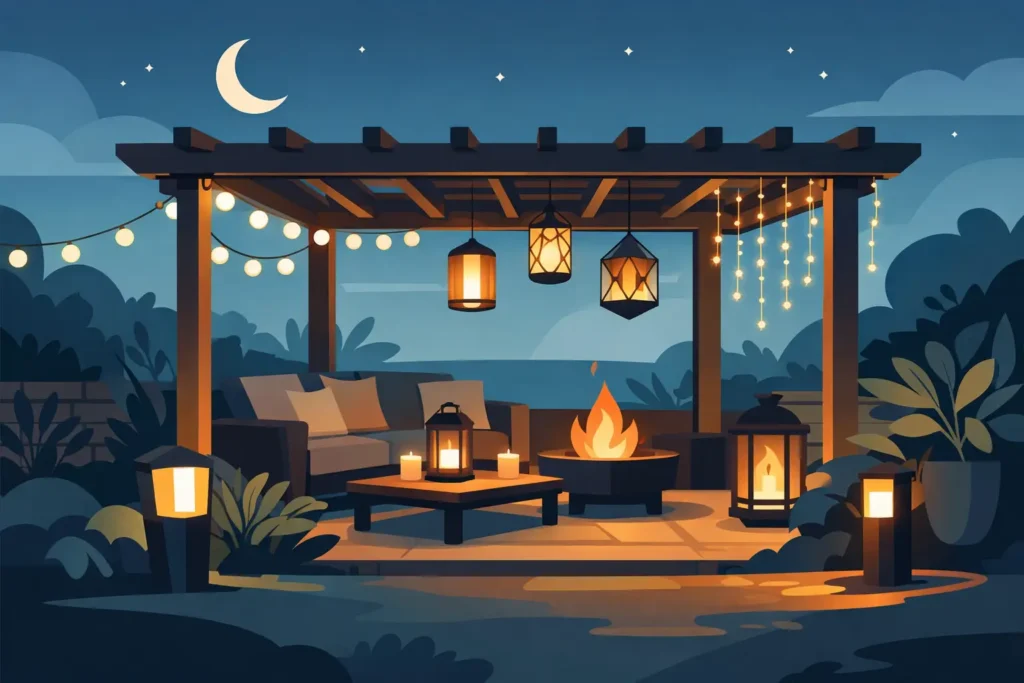 12 pergola verlichting ideeën voor sfeer