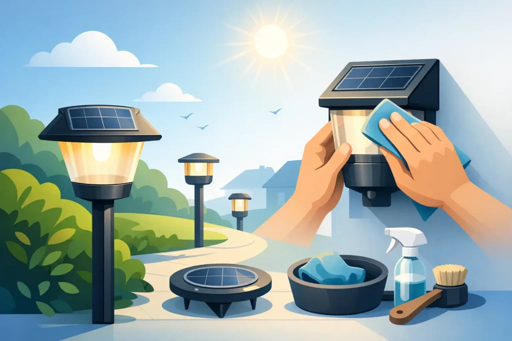 Onderhoud van solar buitenlampen zonder gedoe