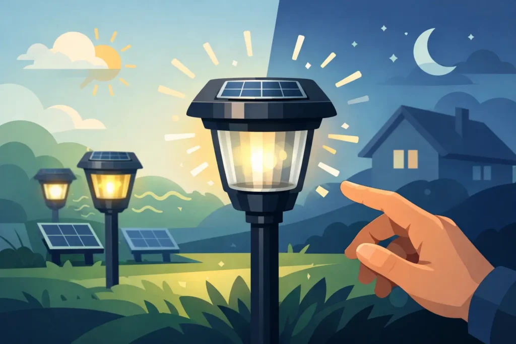 Waarom knipperen solar lampen en wat doet u eraan?