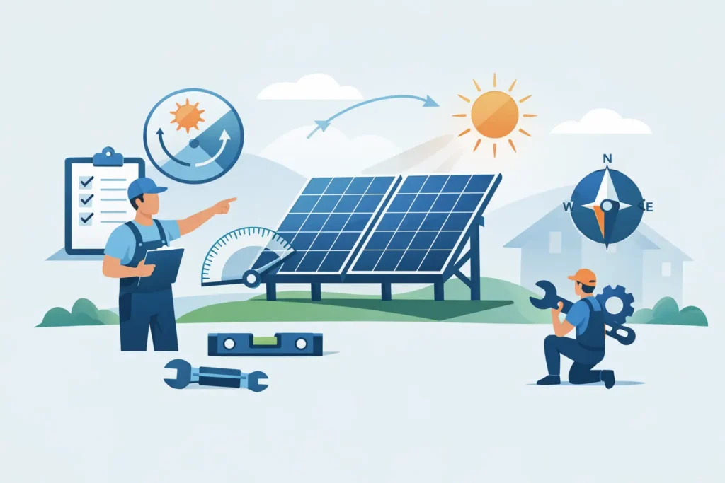 Handleiding solar paneel positioneren in 6 stappen