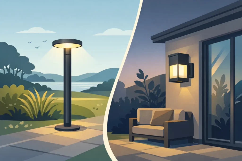 Staande tuinlamp of wandlamp buiten: wat past?
